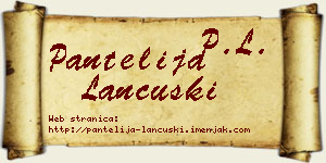 Pantelija Lančuški vizit kartica
